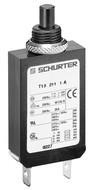 Circuit breaker, 1 pole, T characteristic, 1.2 A, 28 V (DC), 240 V (AC), faston plug 6.3 x 0.8 mm, threaded fastening, IP40
