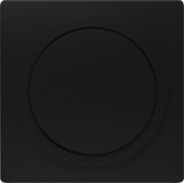 DELTA i-system, Soft black Cover plate for dimmerwith rotary knob 55x 55 mm
