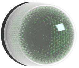 Rotating mirror light/Buzzer, green, 110-230 VAC, IP23