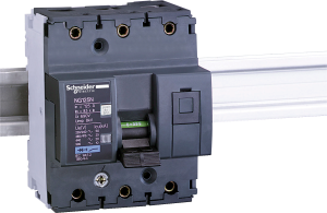 Circuit breaker, 3 pole, C characteristic, 100 A, 375 V (DC), 440 V (AC), screw connection, DIN rail, IP20