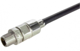 Plug, M12, 4 pole, crimp connection, screw locking, straight, 21038811413