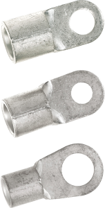 Uninsulated ring cable lug, 0.5-1.5 mm², 3.2 mm, M3, metal