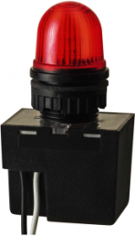 Recessed flashing light, Ø 29 mm, red, 230 VAC, IP65