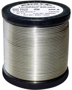 Solder wire, lead-free, SC (Sn99.3Cu0.7), Ø 1.5 mm, 250 g