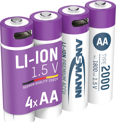 1312-0036 Ansmann Round Cell Batteries, 9V Block Batteries Image 1