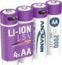 1312-0036 Ansmann Round Cell Batteries, 9V Block Batteries