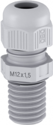 Cable gland, M12, 15 mm, Clamping range 3.5 to 7 mm, IP68, silver gray, 2022921