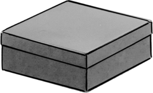 Container, black, (L x W x D) 75 x 75 x 27 mm, V3-37-6-6-10-10