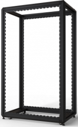 33 U cabinet rack, mobile, (H x W x D) 1600 x 600 x 1000 mm, steel, black gray, 20630-214