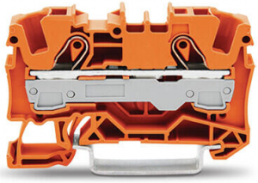 2-wire feed-through terminal, spring-clamp connection, 0.5-10 mm², 2 pole, 41 A, 8 kV, orange, 2006-1202
