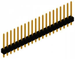 Pin header, 20 pole, pitch 2.54 mm, straight, black, 10048568