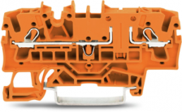 2-wire feed-through terminal, spring-clamp connection, 0.25-4.0 mm², 1 pole, 16 A, 6 kV, orange, 2002-1602
