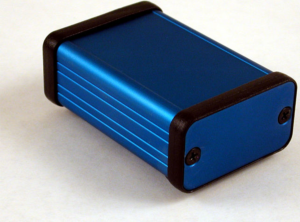 Aluminum enclosure, (L x W x H) 60 x 45 x 25 mm, blue, IP54, 1455D601BU
