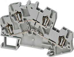Terminal block, 4 pole, 0.2-2.5 mm², clamping points: 2, blue, spring balancer connection, 22 A