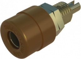 4 mm socket, screw connection, mounting Ø 8 mm, CAT O, brown, BIL 20 BR AU