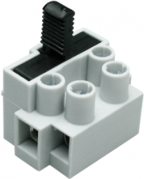 Connection terminal, 2 pole, 2.5 mm², clamping points: 1, gray, screw connection, 10 A