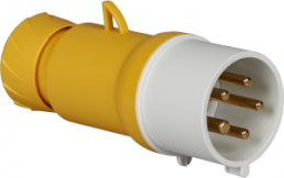 CEE plug, 5 pole, 32 A/100-130 V, yellow, 4 h, IP44, PKE32M415