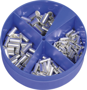 Assortment Box with uninsulated wire end ferrules, 0.5 to 2.5 mm², 1000 pieces