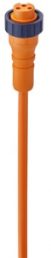 Sensor actuator cable, 7/8"-cable socket, straight to open end, 3 pole, 10 m, PVC, orange, 12 A, 12842