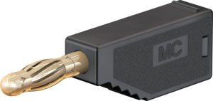 4 mm plug, solder connection, 2.5 mm², black, 22.2631-21