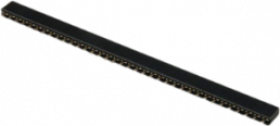 Socket header, 20 pole, pitch 2.54 mm, straight, black, 10120800