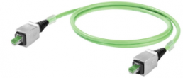 PROFINET cable, RJ45 plug, straight to RJ45 plug, straight, Cat 5e, SF/UTP, PUR, 15 m, green