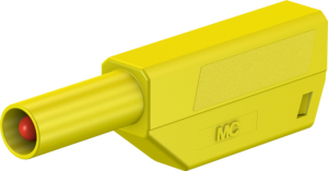 4 mm plug, solder connection, 0.75-2.5 mm², CAT II, yellow, 22.2654-24