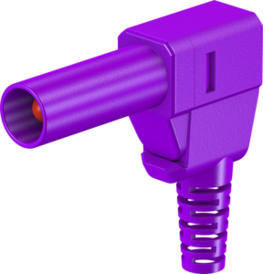 4 mm plug, solder connection, 2.5 mm², CAT II, purple, 22.2667-26