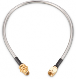 Coaxial cable, SMA plug (straight) to SMA jack (straight), 50 Ω, 0.141" CONFORMABLE, grommet black, 304.8 mm, 65503503230507