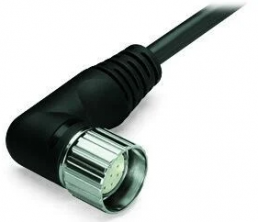Sensor actuator cable, M23-cable socket, angled to open end, 12 pole, 15 m, black, 8 A, 756-3202/120-150