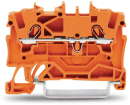 2-wire feed-through terminal, spring-clamp connection, 0.25-2.5 mm², 1 pole, 18 A, 8 kV, orange, 2001-1202