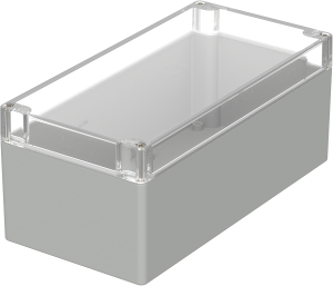 Polycarbonate enclosure, (L x W x H) 122 x 120 x 55 mm, light gray/transparent (RAL 7035), IP65, 02217200