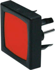 Short-stroke pushbutton, 1 Form A (N/O), 125 mA/48 VDC, unlit , actuator (red, L 4 mm), 3 N, solder connection