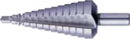 HSS step drill, 6-30 mm, Ø 30 mm, 98 mm, shaft Ø 10 mm, steel, 05329