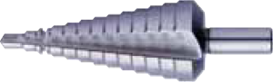 HSS step drill, 12-20 mm, Ø 20 mm, 76 mm, shaft Ø 9 mm, steel, 05322