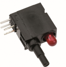 Pushbutton, 1 pole, red, illuminated  (red), 0.5 A/60 V, IP50, 1845.6031