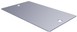 Stainless steel label, (L x W) 58 x 34.8 mm, silver, 100 pcs