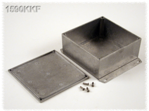 Aluminum die cast enclosure, (L x W x H) 125 x 125 x 57 mm, natural, IP54, 1590KKF