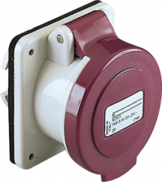 CEE surface-mounted socket, 2 pole, 16 A/20-25 V, purple, IP44, 82901