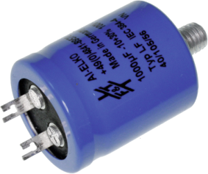 Electrolytic capacitor, 2200 µF, 40 V (DC), -10/+30 %, can, Ø 25 mm
