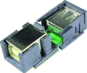 Connector, USB socket type A 2.0 to USB socket type B 2.0, 09455411910