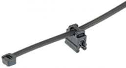 Edge clip, max. bundle Ø 48 mm, nylon/steel galvanized, black, (L x W x H) 188 x 14 x 15.7 mm
