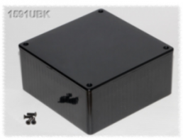 ABS enclosure, (L x W x H) 120 x 120 x 59 mm, black (RAL 9005), IP54, 1591UBK