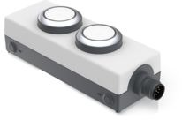 Command device box, 2 illuminated pushbutton, 2 Form A (N/O), 1.22.392.392/2200