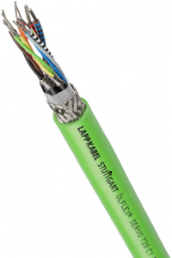PVC Encoder cable ÖLFLEX SERVO 728 CY 10 x 0.34 mm², 5 x 2xAWG 22, shielded, green