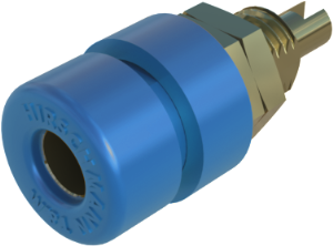 4 mm socket, screw connection, mounting Ø 8 mm, CAT O, blue, BIL 30 BL AU