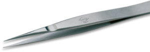 ESD precision tweezers, antimagnetic, stainless steel, 110 mm, 53CSA