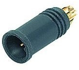 Panel plug, M5, 4 pole, solder connection, screw locking, straight, 09 3111 71 04