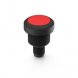 Push button, illuminable, groping, waistband round, red, front ring black, mounting Ø 22.3 mm, 1.10.011.001/0331
