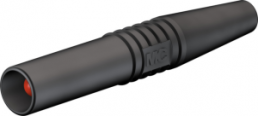 4 mm plug, solder connection, 2.5 mm², CAT II, black, 22.2663-21